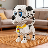 Pet Dalmatian Model Micro Building Block Toy-Home Decor,Brain-Boosting Fun,Puzzle Assembly,Christmas New Year Party Gift for Kid