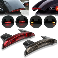Red LED Motorcycle Tail Light for Cafe Racer Moto Bike Touring Sportster XL 883 1200 Rear Fender Edge Brake Lamp