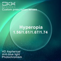 OKH Professional Custom Prescription lenses Anti Blue Light Hyperopia Lenses 1.56/1.61/1.67 Photochromic Hyperopia lenses