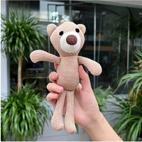 Cute teddy bear plush dog chew toy suitable for small and medium-sized dogs - promotes tooth and gum health