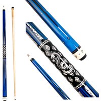1 Premium Pool Cue 13mm Tip 58" Length. Blue Billiard Cue Suitable for American 9-ball