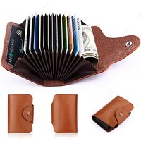 Genuine Leather Credit Card Holder Card Wallet for Men Women Large Capacity Multi Card Slot Cardholder Case Wallets Small Bag