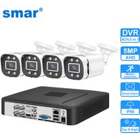 Smar Security Camera System 4CH 5M-N HD DVR Kit CCTV 4PCS 5MP AHD Camera Outdoor Home Security System Video Surveillance Set