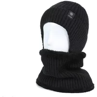 AliExpress Outdoor Men Winter Knitted Hat Plush Warmth Peaked Cap Earmuff Casual Fashion Faux Fur Lined Bomber Hats Cycling Ear Protection