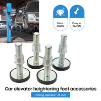 4er-Pack Verlängerter Drehbarer Hebeplattenadapter mit Austauschbarem Rundem Gummikissen, Höhenverstellbares Gewindedesign für Autos, SUVs & LKWs, Fahrzeugunterbodenschutz, Schwenkbarer Stützarm, 120
