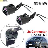 2X For SEAT Alhambra 7M Altea Ibiza 6L 6J Leon 1P 5F 2pin Electrical Horn Connector Female Plug Repair Kit Loom Wiring 4D0971992