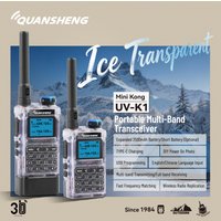 Quansheng UV-K1 Mini Kong Transparent Color Multi-band Walkie Talkie 2MB Memory 1400/2500mAh AM/FM NOAA Ham Two Way Radio
