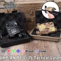WADSN UHP AN PEQ-15 Tactical Red Dot Green Blue IR Fill Light Strobe LED Indicator For Airsoft Weapon Hunting Scout