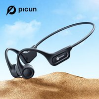 Picun T1 Bone Conduction Bluetooth Earphone Open Ear IPX7 Waterproof Sport Headphones with Mic 3D Sound Earhook Noise Cancelling