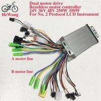AliExpress NONE 24V 36V 48V 250W 350W 18A Dual Motor Drive E-bike Controller 12Mosfet Brushless Motor Controller for No.2 Protocol meter Scooter