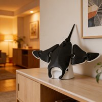 3D Printed Toy Manta Ray with Joint Movable for Home Decoration Marine Aquarium Biological Model Exclusive Souvenir or Kids Toys