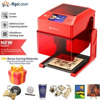 AlgoLaser PIXI 3/5/10W Tragbare Mini-Lasergraviermaschine, 3,5" Smart IPS-Touchscreen mit AlgoOS-System, Offline-Betrieb DIY-Laserschneider für Holz, Leder, Kunststoff, Acryl, Kompakter