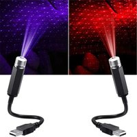 LED Starry Sky Lamp 5V USB Powered Galaxy Starry Projector Night Lamp Romantic Atmosphere Light For Car Roof Bedroom Decoration