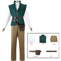 Flynn Rider Cosplay Costume Unisex Carnival Uniform Halloween Party Role Playing Outfits
