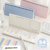 MINKYS12 Monthly Weekly Planner Notebook Daily Weekly Plan Agenda To Do List Book Kawaii School Stationery