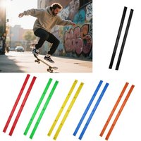 2Pcs Durable ABS Rib Bones Rails Colorful 36.5x1.7cm Skateboard Rail Guards Board Rails Skateboarding