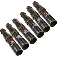 6 Pcs Pirate Telescope Toys Bronze Color Small Size Portable Kids Telescope Pirate Party Favors Educational Child Plaything