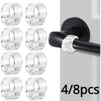 Security Protection Doorstop House Door Stop Transparent Silicone Handle Protector Home Hardware Door Ding Prevention Guard