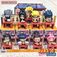 Bandai Naruto Shippuden Ramen série à thème boîte aveugle Chibi Mini PVC figurine d'anime Naruto Sasuke Uchiha Merch jouets mystère cadeau