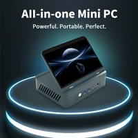 AMD 7"Screen Mini PC Ryzen 9 6900HX 8 Core DDR5 2xLAN 2.5G NVMe 2*Type-C Small Office/Home Computer WiFi6 BT5.2 HD DP 7640HS