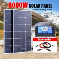6000W 18V High Efficiency Flexible Solar Panel with Controller 3KW Portable Power Station for Home RV Camping Outdoor Charging