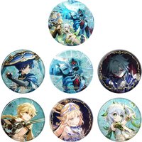 58mm Game Genshin Impact Void Ashes of the Past Varka Nahida Cosplay COSTUME Badge Pin SPTE Tinplate Brooch Prop Xmas Gilf