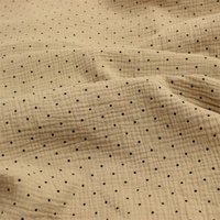 135x50cm Double Cotton Gauze, Baby Cotton Crepe Sewing Cloth, Classic Polka Dots, Loungewear Fabric