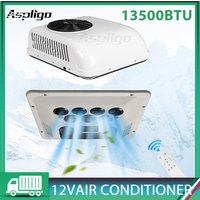 Aspligo 12V Fast Cooling& Heat Car Roof Air Conditioner New Energy Parking Air Conditioning for Camper Truck Motorhome Tractor
