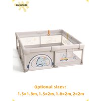 PANGDUBE Barrière de sécurité durable pour enfants, grande zone de jeu pour tout-petits, panier d'activités intérieur, maille respirante, design stable, base antidérapante, montage facile sans perçage
