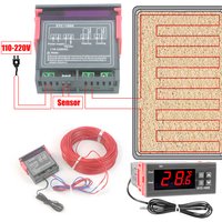 110V-220V Greenhouse Nursery Bed Heating Wire+Temperature Controller Soil/Ground Heating Cable Garden Plant Winter Keep Warm