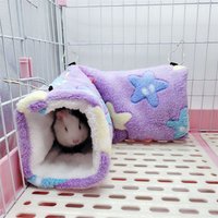 Herz Solf Baumwolle Plüsch Hamster Spielen Tunnel Winter Warme Nest für Frettchen Meerschweinchen Eichhörnchen Kleine Haustier Spielzeug Zubehör