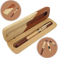 Luxury Wooden stationery students Business office Ballpoint Pen And Gift Box Elegant Fancy Nice Pens Christmas Gift Pen Set
