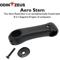 Carbon Aero Road Bike Stem -17° to -7° Adjustable, 31.8mm GPS Computer Mount, Lightweight AngleFit System for Racing/Cyclocross