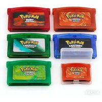32Bit HQ Pokémon GBA Cartridges - Emerald/FireRed/LeafGreen/Sapphire/Ruby - Gift for Fans