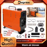 Degreat Diesel-Standheizung 12V 24V Diesel-Luftheizung 8KW Diesel-Standheizung mit Fernbedienung LCD-Anzeige Autoheizung für Autos Busse LKWs Wohnmobile Boote