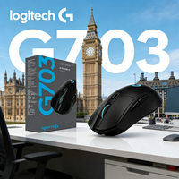 Logitech G703 Lightspeed Wireless Gaming Mouse with Hero 25K Sensor Lightsync RGB Lightweight Design+G102/G203/G304/G305/M220