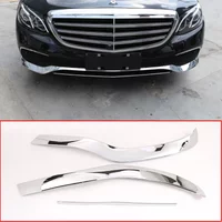 3 Pcs For Mercedes Benz E Class W213 2016-2020 ABS Chrome Front Bumper Plate Car Accessories