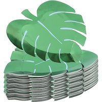 5/10Pcs 9 Inch Palm Leaves Plates Hawaiian Themed Paper Plates For Tropical Luau Party Beach Birthday Summer Dinner Party Decor