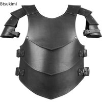 Medieval Warrior Chest Shoulder Gladiator Armor Steampunk Viking Gothic Knight Gladiator Leather Pauldron Cosplay Breastplate