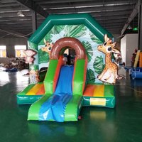 Deer Inflatable Castle Deer Bounce House Indoor Playground Inflatable Jumping House for Party