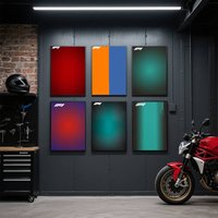 Modern Famous Racing Cars Series Gradient Minimalist Poster Art Print Anime Style Home Decor Ideal Gift Perfect Room Decor