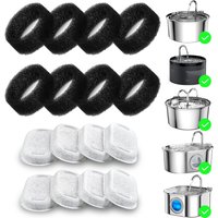 Replacement Filters Element For Cat Dog Water Stainless Steel Dispenser Pet Fountain Activated Carbon Replaced Filter Accessorie