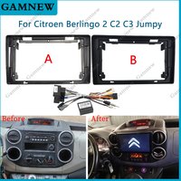 9 Inch Car Frame Fascia Adapter Android Radio Dash Fitting Panel Kit For Citroen Berlingo 2 C2 C3 Jumpy Peugeot Partner