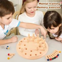 NEW Memory Match Stick Chess Color Game Board Puzzles Montessori Educational Toy Cognitive Ability Learning Toys For Children