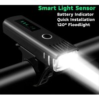 1000LM Super Bright LED Bicycle Front Headlight USB Rechargeable Auto Light Sensing Bike Lamp Waterproof MTB Cycling Head Light