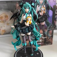 Anime Hatsune Miku 19CM Little Devil Raccoon Action Figure Model Toys Cute Action Model PVC Collection Desktop Decoration Gifts