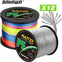 BAKAWA 12 Strands Fishing Line 300/100M/500M/1000M Braided PE Strong Wire Multifilament Durable Sea Saltwater Japa Tool