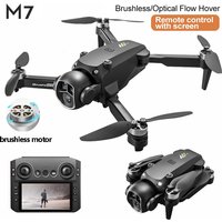 M7 Rc Drone 8K With 4.3in Control Screen ESC HD Dual Camera Foldable Quadcopter Brushless Optical Flow Remote Control Drones
