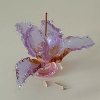 Colourful Glass Incense holder ornaments value girl pink flower ins style glass incense holder