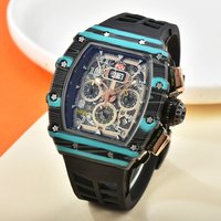 Montre de sport nouvelle génération, design ajouré, montre d'affaires, montre à quartz à remontage automatique, petite montre artisanale à trois cadrans